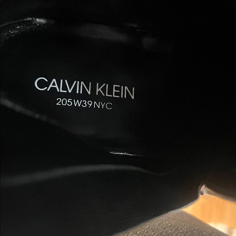 CALVIN KLEIN 205W39NYC Wilamiona Metal-Trimmed Leather Ankle Boot - Picture 8 of 12